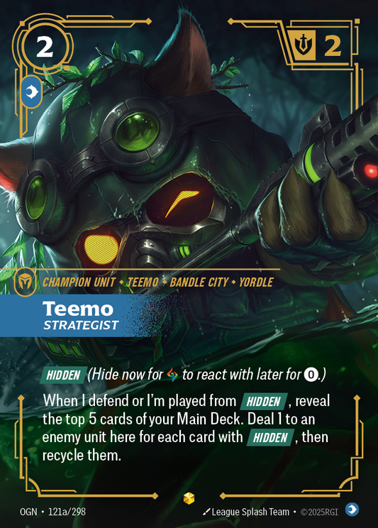 Teemo, Strategist (Champion Unit) (OGN-121a/298) (Showcase)