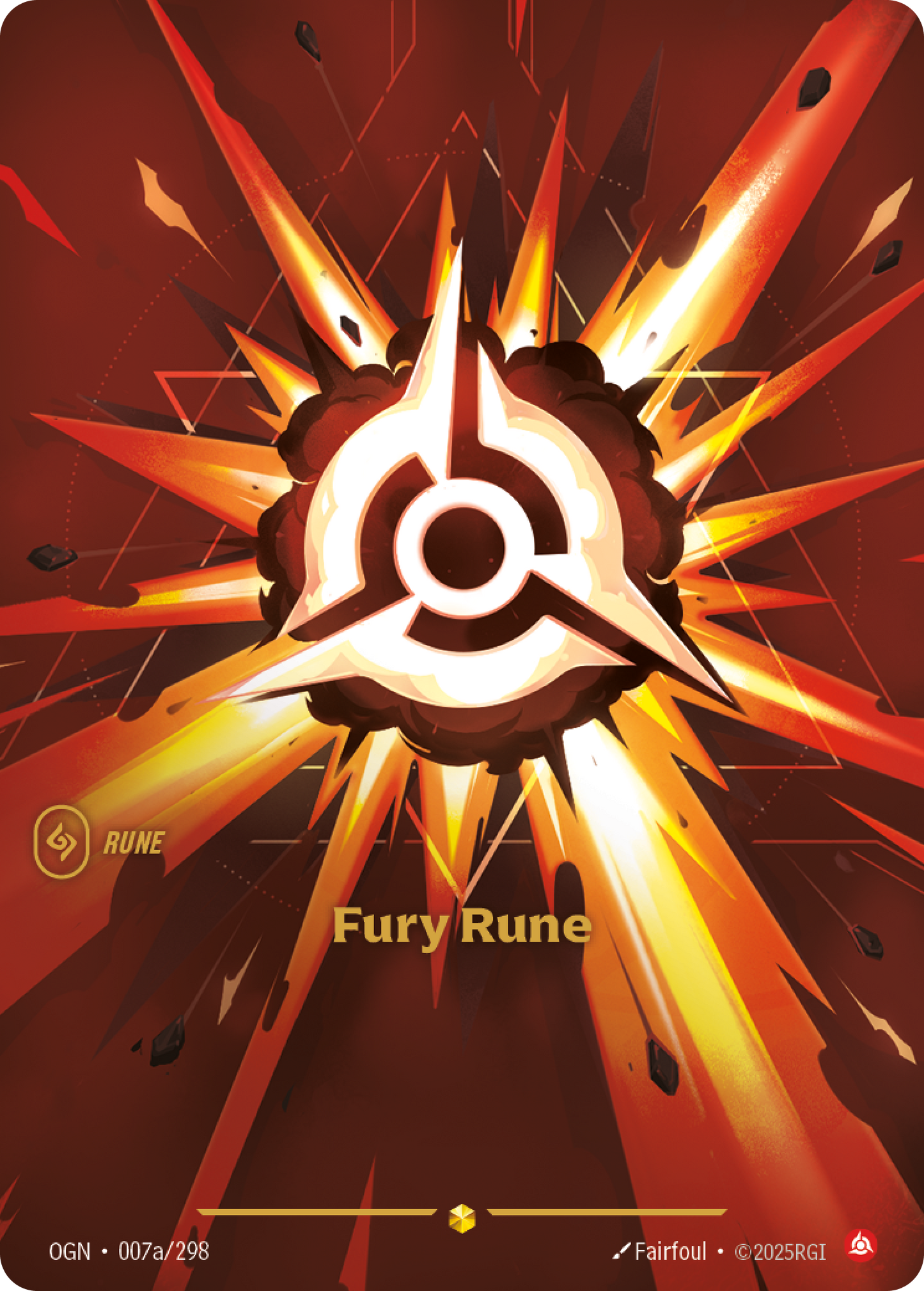 Fury Rune (Basic Rune) (OGN-007a/298) (Showcase)