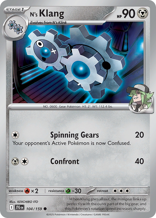 N's Klang (Stage 1 Pokémon) (JTG-104/159) (Common)