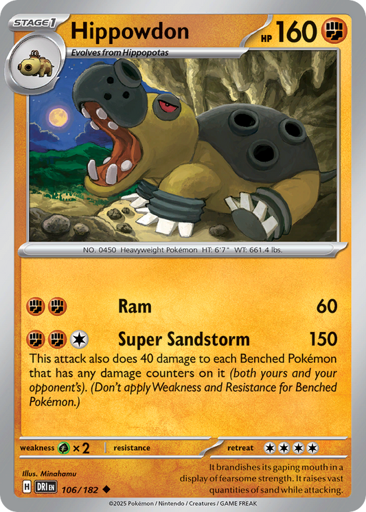 Hippowdon (Stage 1 Pokémon) (DRI-106/182) (Uncommon)