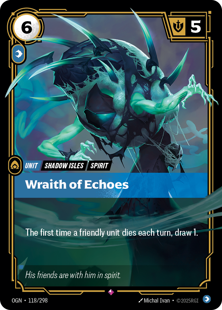 Wraith of Echoes (Unit) (OGN-118/298) (Rare)