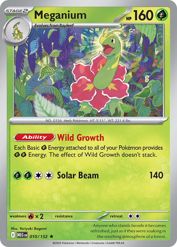 Meganium (Stage 2 Pokémon) (MEG-010/132) (Rare)