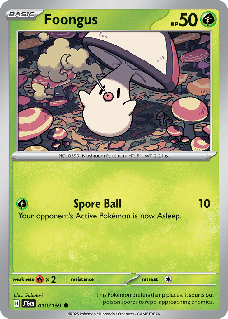 Foongus (Basic Pokémon) (JTG-010/159) (Common)