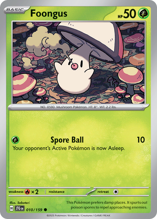 Foongus (Basic Pokémon) (JTG-010/159) (Common)