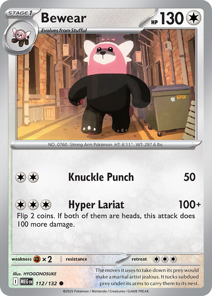 Bewear (Stage 1 Pokémon) (MEG-112/132) (Common)