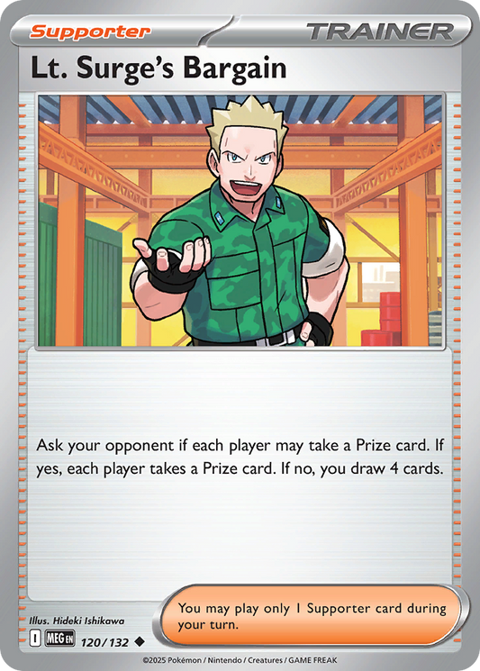 Lt. Surge's Bargain (Supporter) (MEG-120/132) (Uncommon)