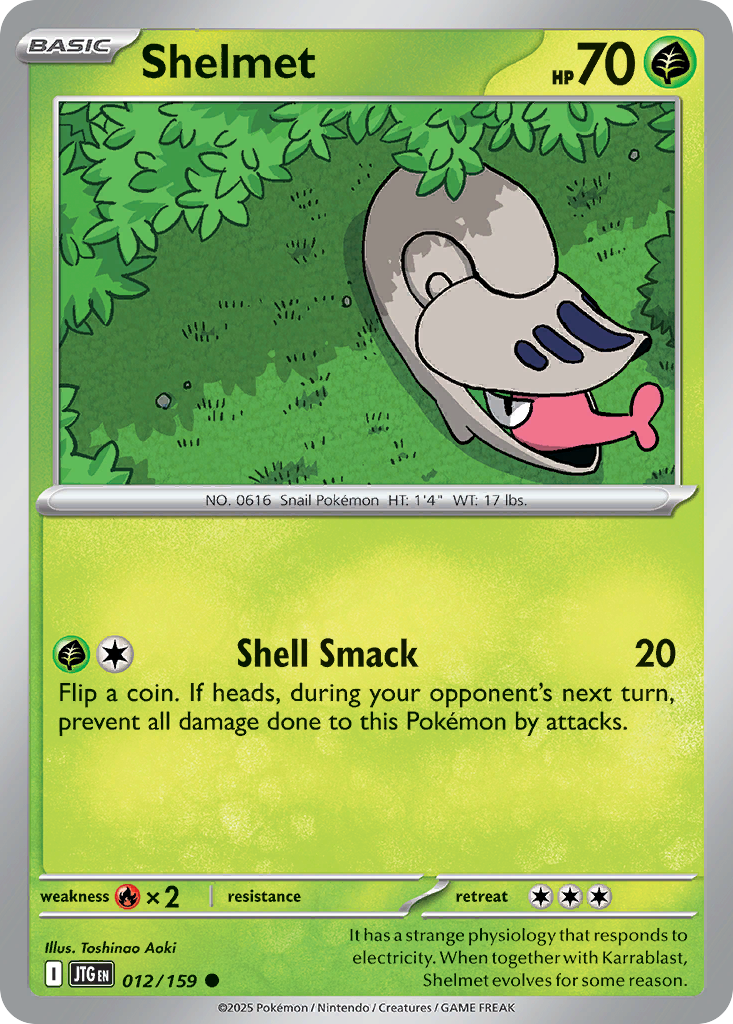 Shelmet (Basic Pokémon) (JTG-012/159) (Common)