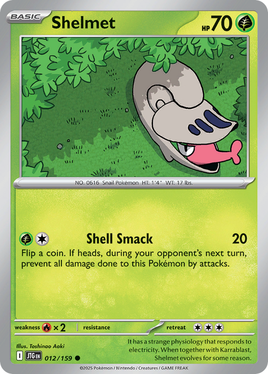 Shelmet (Basic Pokémon) (JTG-012/159) (Common)