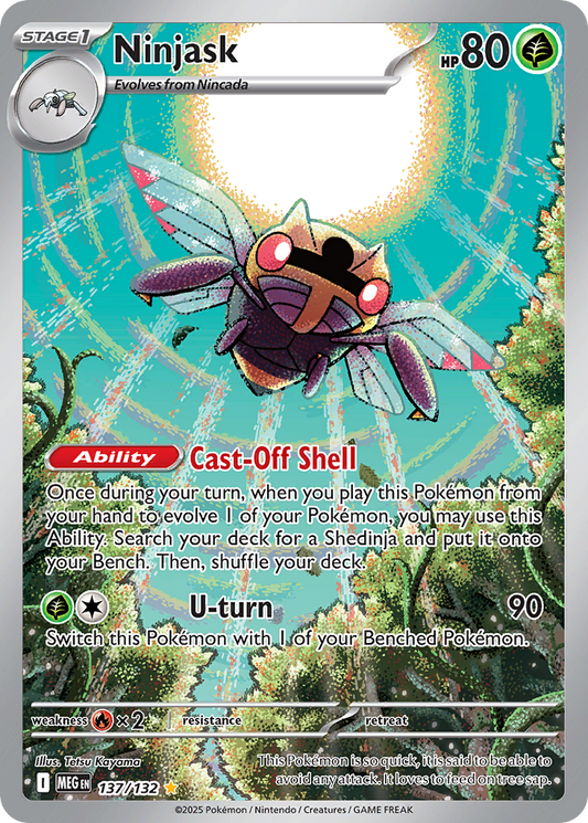 Ninjask (Stage 1 Pokémon) (MEG-137/132) (Illustration Rare)