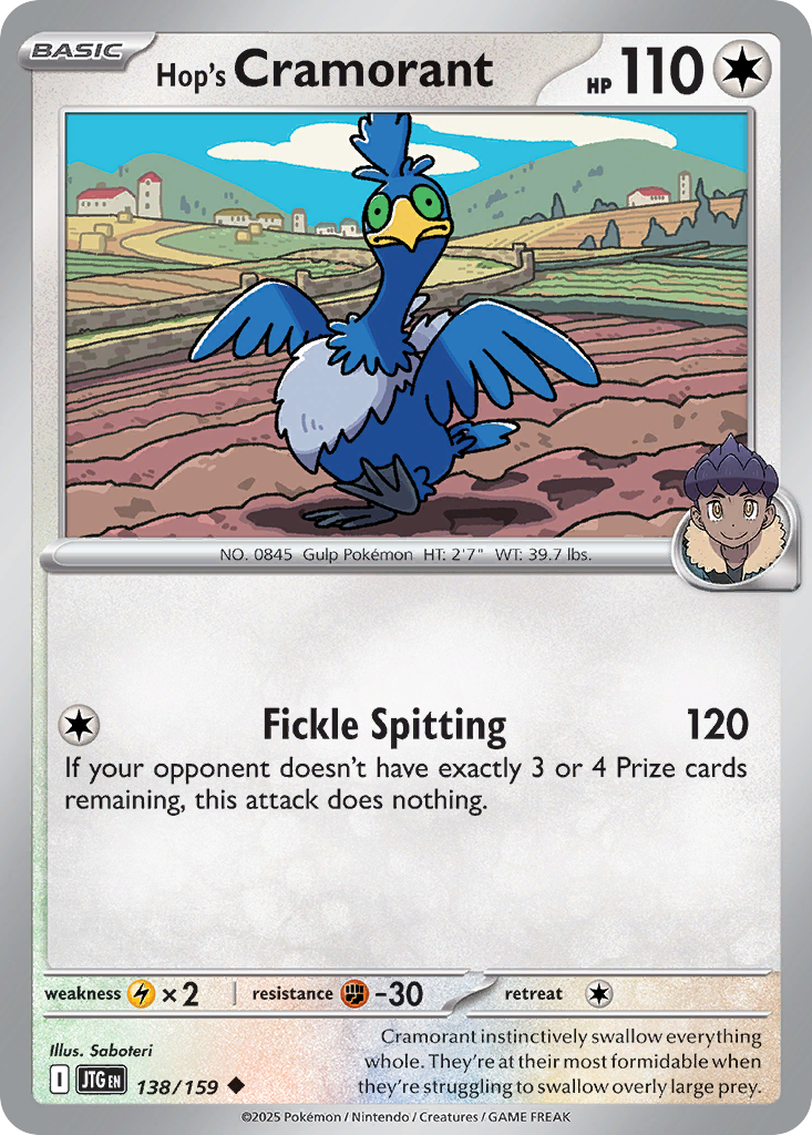 Hop's Cramorant (Basic Pokémon) (JTG-138/159) (Uncommon)
