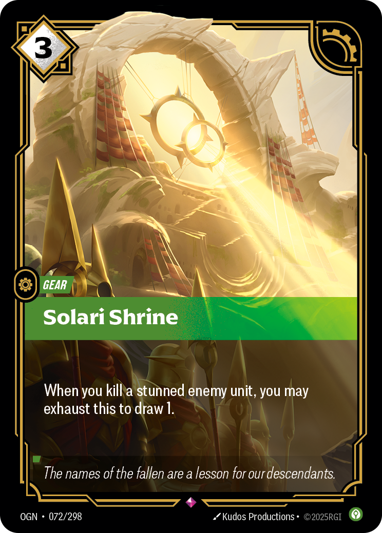 Solari Shrine (Gear) (OGN-072/298) (Rare)