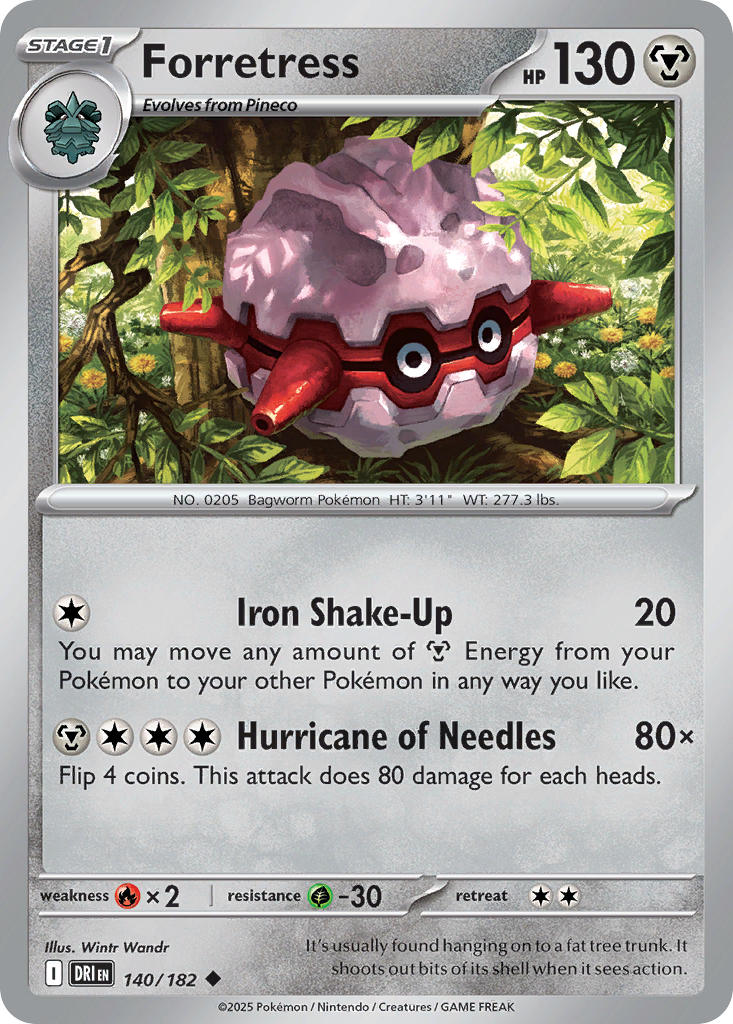 Forretress (Stage 1 Pokémon) (DRI-140/182) (Uncommon)