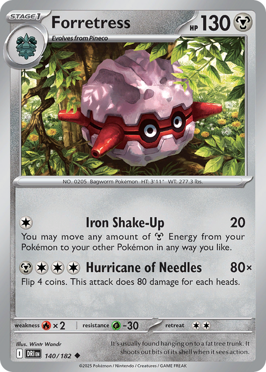 Forretress (Stage 1 Pokémon) (DRI-140/182) (Uncommon)