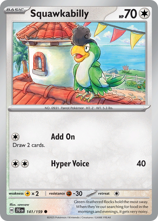 Squawkabilly (Basic Pokémon) (JTG-141/159) (Common)