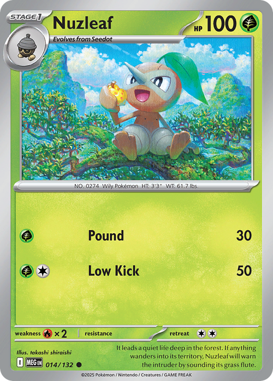 Nuzleaf (Stage 1 Pokémon) (MEG-014/132) (Common)