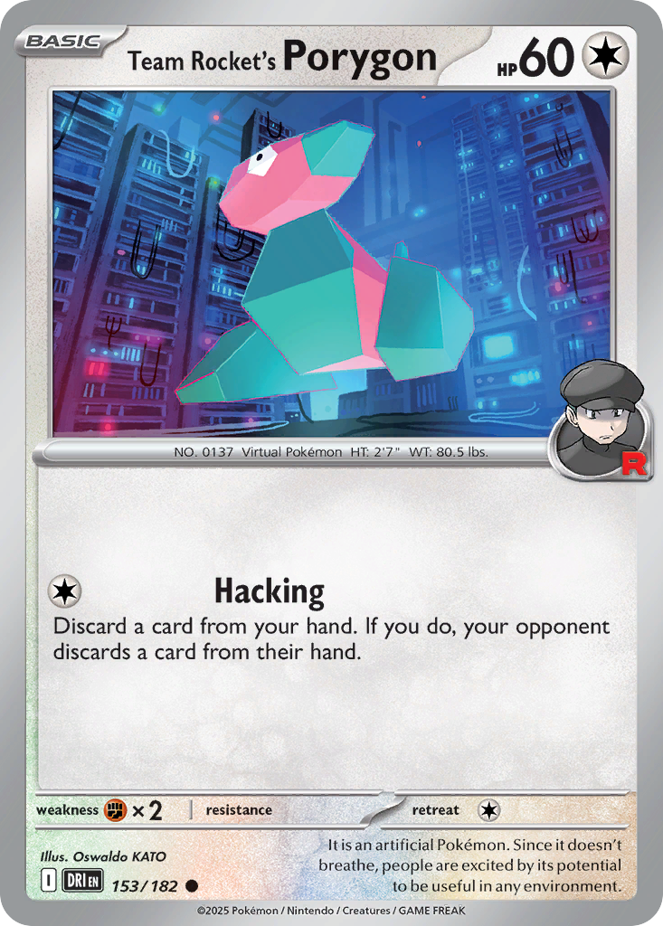 Team Rocket's Porygon (Basic Pokémon) (DRI-153/182) (Common)