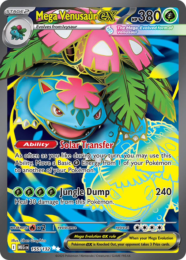 Mega Venusaur ex (Mega Evolution Pokémon ex) (MEG-155/132) (Ultra Rare)