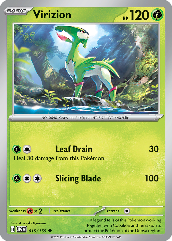 Virizion (Basic Pokémon) (JTG-015/159) (Uncommon)