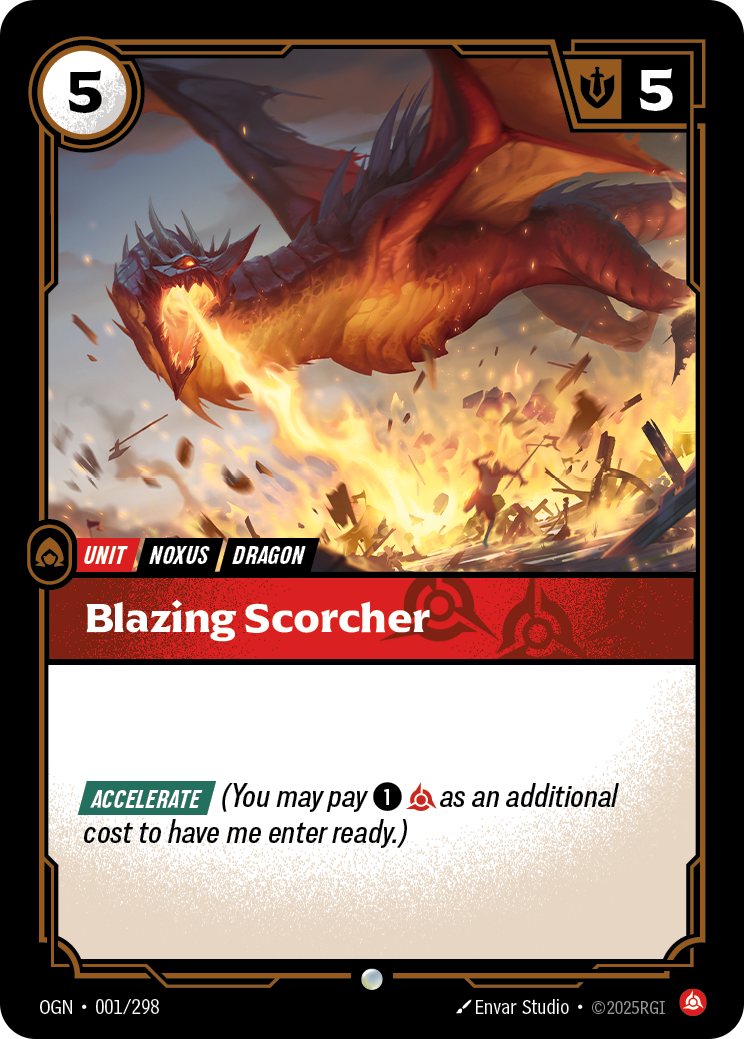 Blazing Scorcher (Unit) (OGN-001/298) (Common)