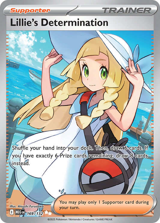 Lillie's Determination (Supporter) (MEG-169/132) (Ultra Rare)