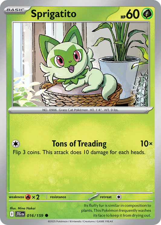 Sprigatito (Basic Pokémon) (JTG-016/159) (Common)