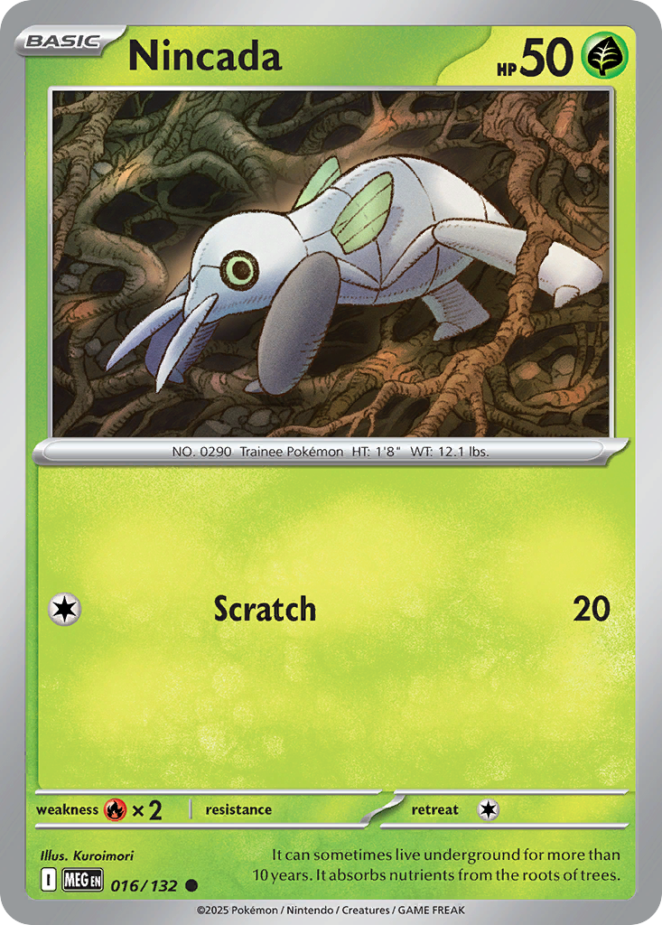 Nincada (Basic Pokémon) (MEG-016/132) (Common)
