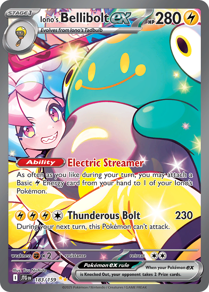 Iono's Bellibolt ex (Stage 1 Pokémon ex) (JTG-183/159) (Special Illustration Rare)