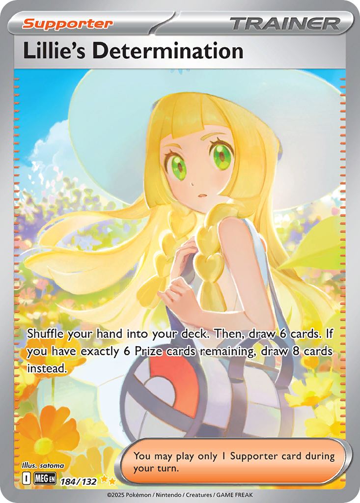 Lillie's Determination (Supporter) (MEG-184/132) (Special Illustration Rare)