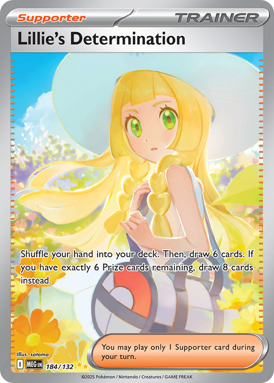 Lillie's Determination (Supporter) (MEG-184/132) (Special Illustration Rare)