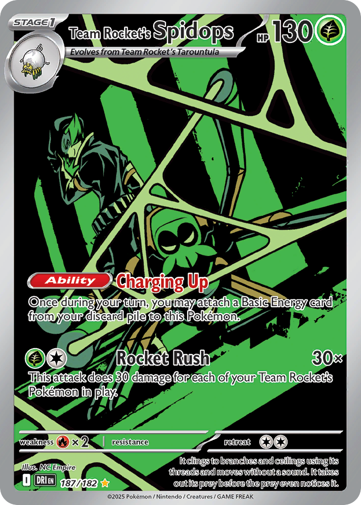 Team Rocket's Spidops (Stage 1 Pokémon) (DRI-187/182) (Illustration Rare)
