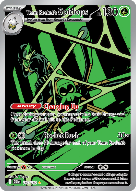 Team Rocket's Spidops (Stage 1 Pokémon) (DRI-187/182) (Illustration Rare)