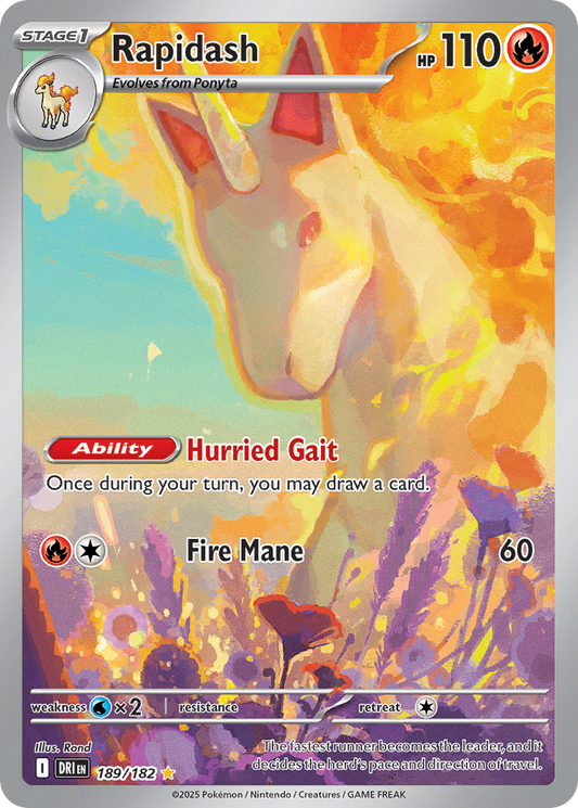 Rapidash (Stage 1 Pokémon) (DRI-189/182) (Illustration Rare)