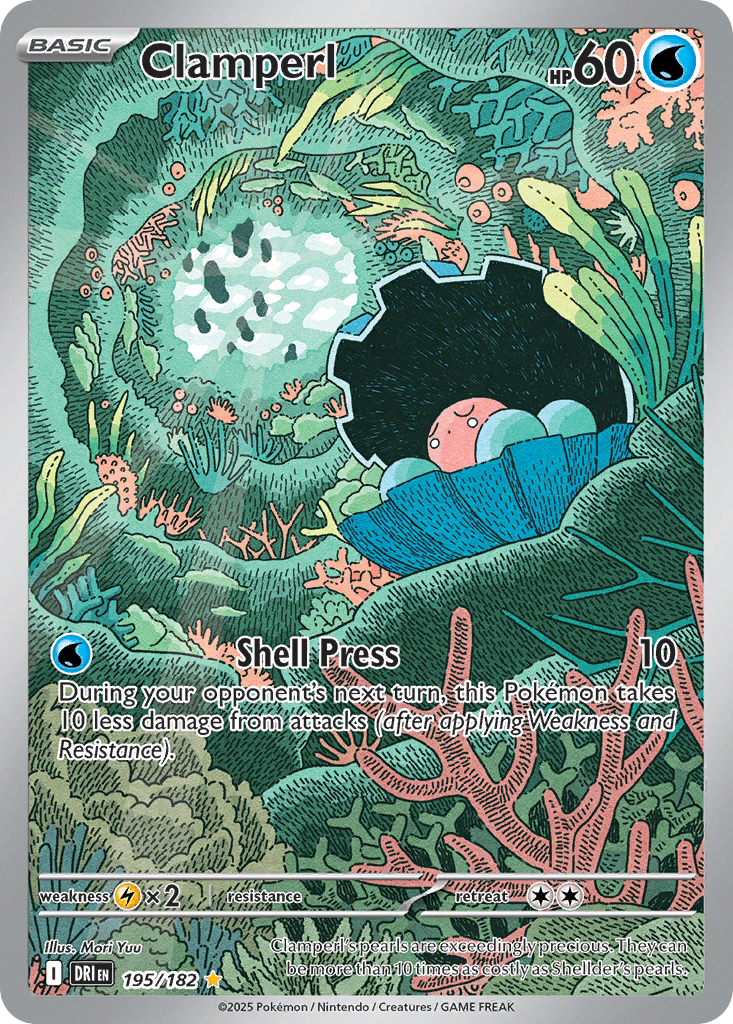 Clamperl (Basic Pokémon) (DRI-195/182) (Illustration Rare)