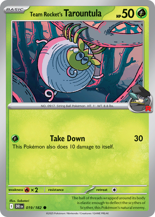 Team Rocket's Tarountula (Basic Pokémon) (DRI-019/182) (Common)