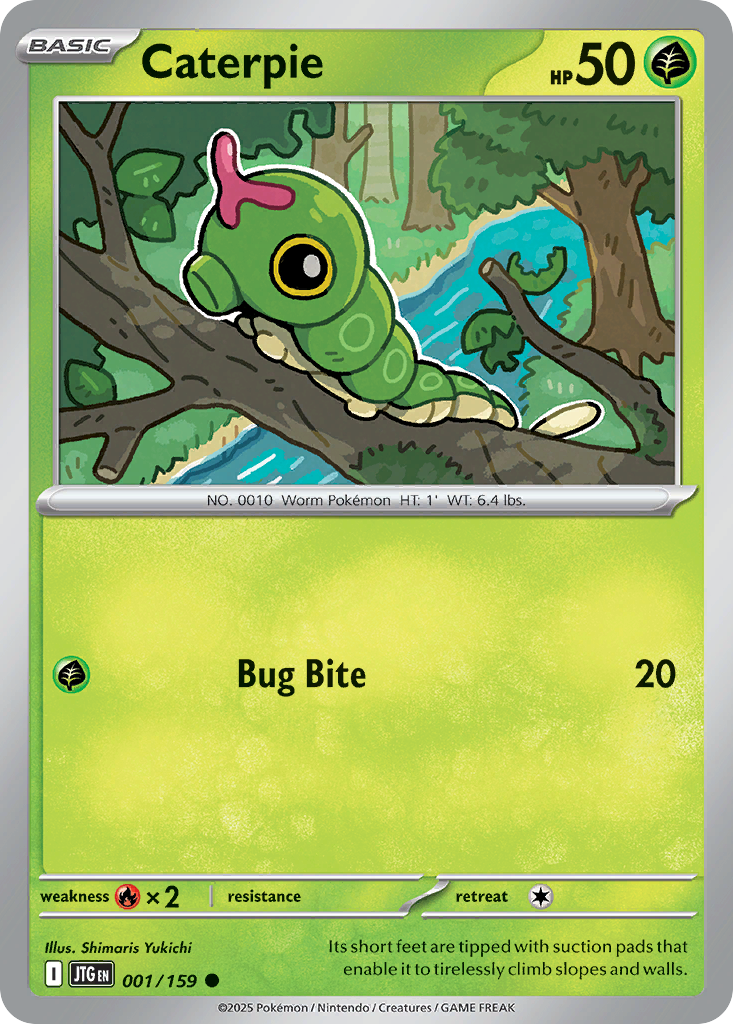 Caterpie (Basic Pokémon) (JTG-001/159) (Common)