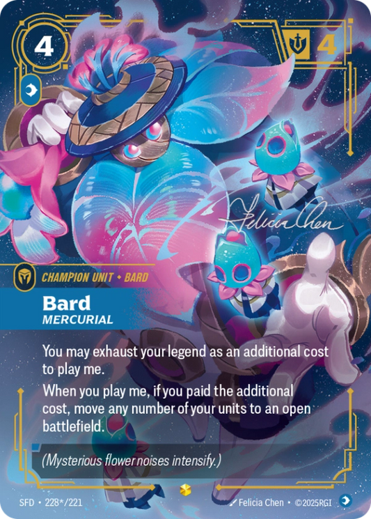 Bard Mercurial (Champion Unit) (SFD-228*/221) (Showcase Signature)