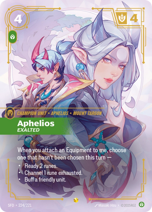 Aphelios Exalted (Champion Unit) (SFD-224/221) (Showcase)