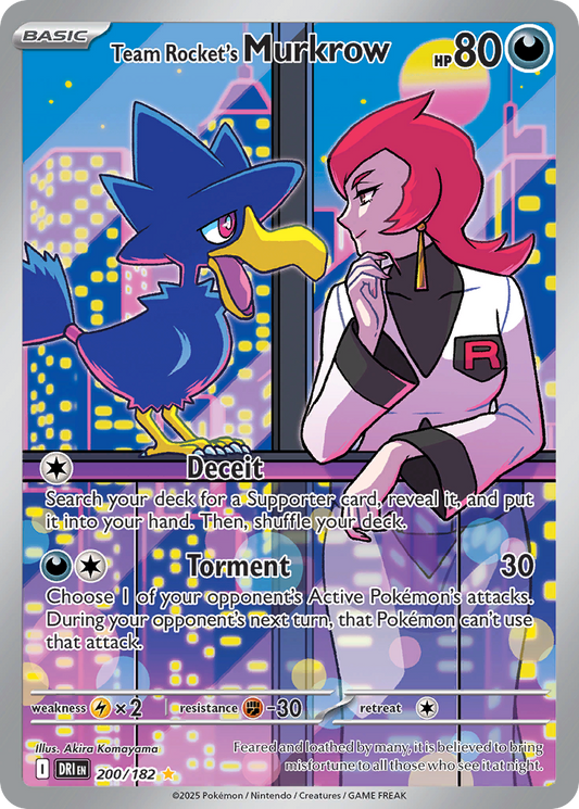 Team Rocket's Murkrow (Basic Pokémon) (DRI-200/182) (Illustration Rare)
