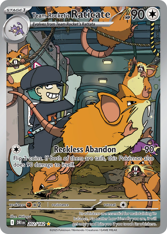 Team Rocket's Raticate (Stage 1 Pokémon) (DRI-202/182) (Illustration Rare)