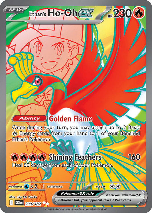 Ethan's Ho-Oh ex (Basic Pokémon ex) (DRI-209/182) (Ultra Rare)