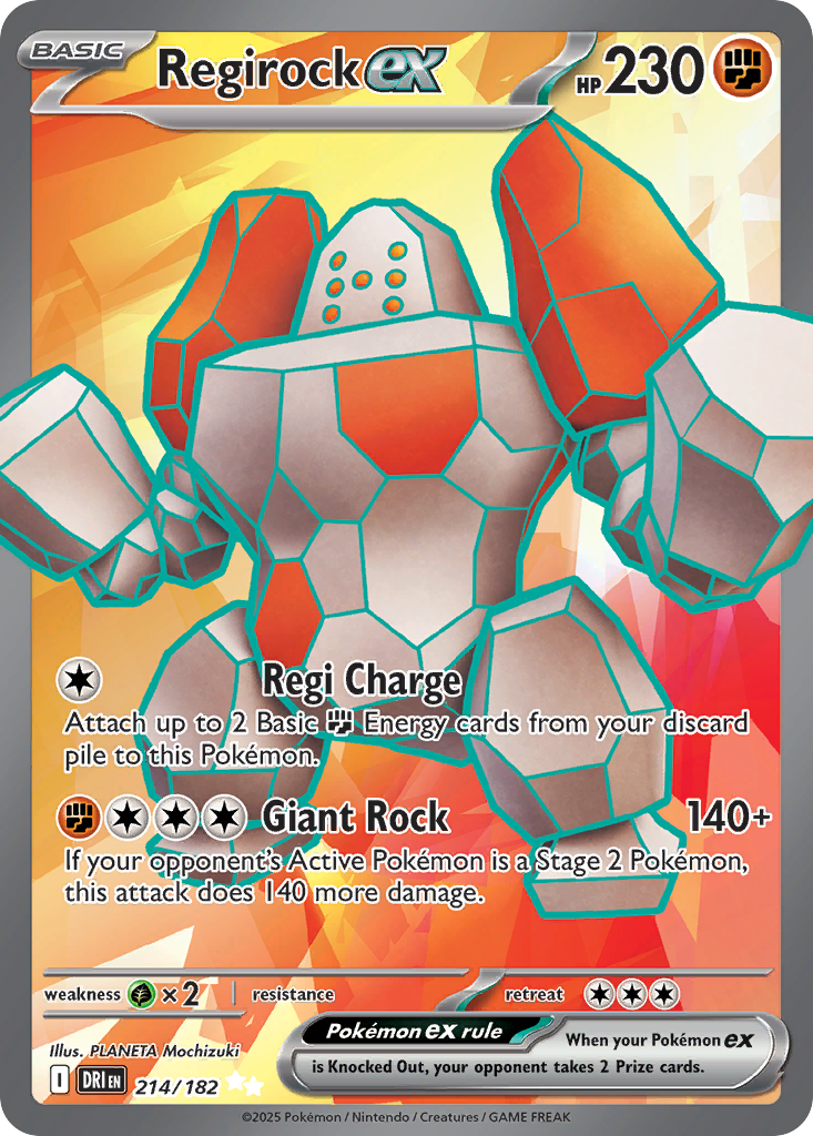 Regirock ex (Basic Pokémon ex) (DRI-214/182) (Ultra Rare)