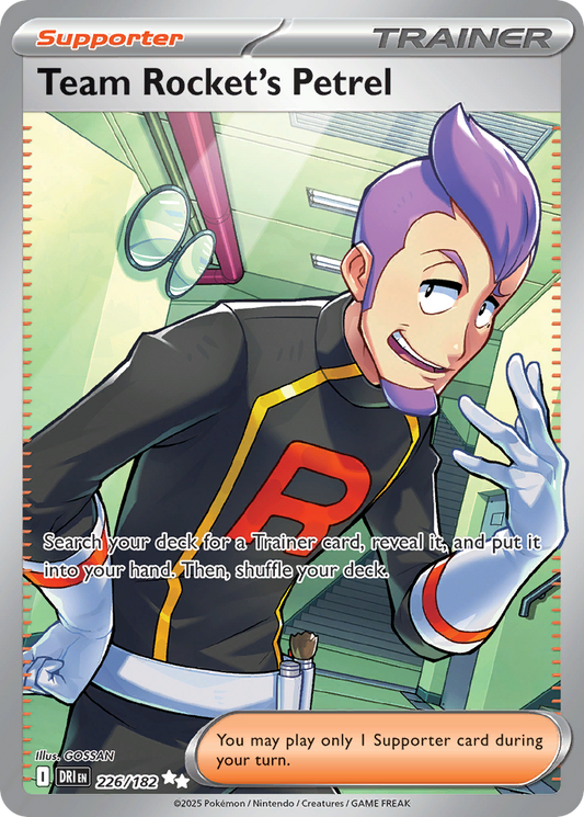 Team Rocket's Petrel (Supporter) (DRI-226/182) (Ultra Rare)