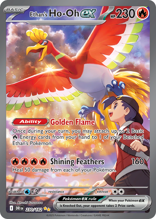 Ethan's Ho-Oh ex (Basic Pokémon ex) (DRI-230/182) (Special Illustration Rare)