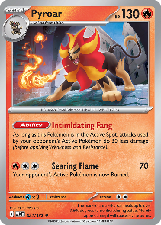 Pyroar (Stage 1 Pokémon) (MEG-024/132) (Uncommon)