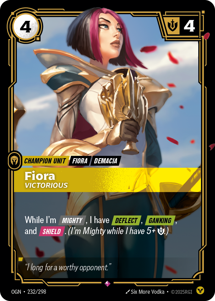 Fiora, Victorious (Champion Unit) (OGN-232/298) (Rare)