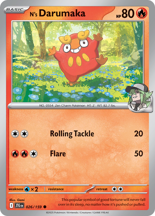 N's Darumaka (Basic Pokémon) (JTG-026/159) (Common)
