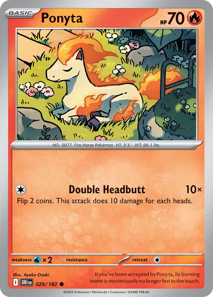 Ponyta (Basic Pokémon) (DRI-029/182) (Common)