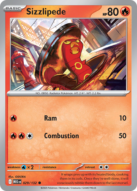 Sizzlipede (Basic Pokémon) (MEG-029/132) (Common)
