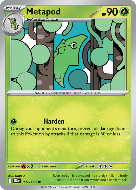 Metapod (Stage 1 Pokémon) (JTG-002/159) (Common)