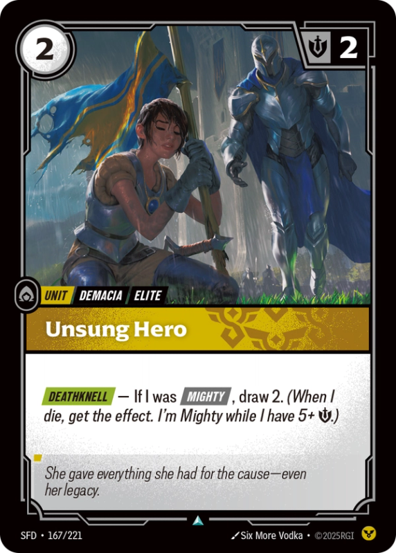 Unsung Hero (Unit) (SFD-167/221) (UnCommon)